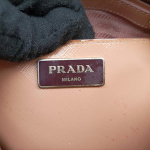 Pre-owned Prada Promenade Beige SAFFIANO patent BN2567 handbag | stylenewstar