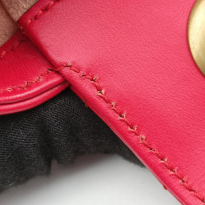 Pre-owned Gucci GG Marmont Red Leather 446744 shoulderbag | stylenewstar