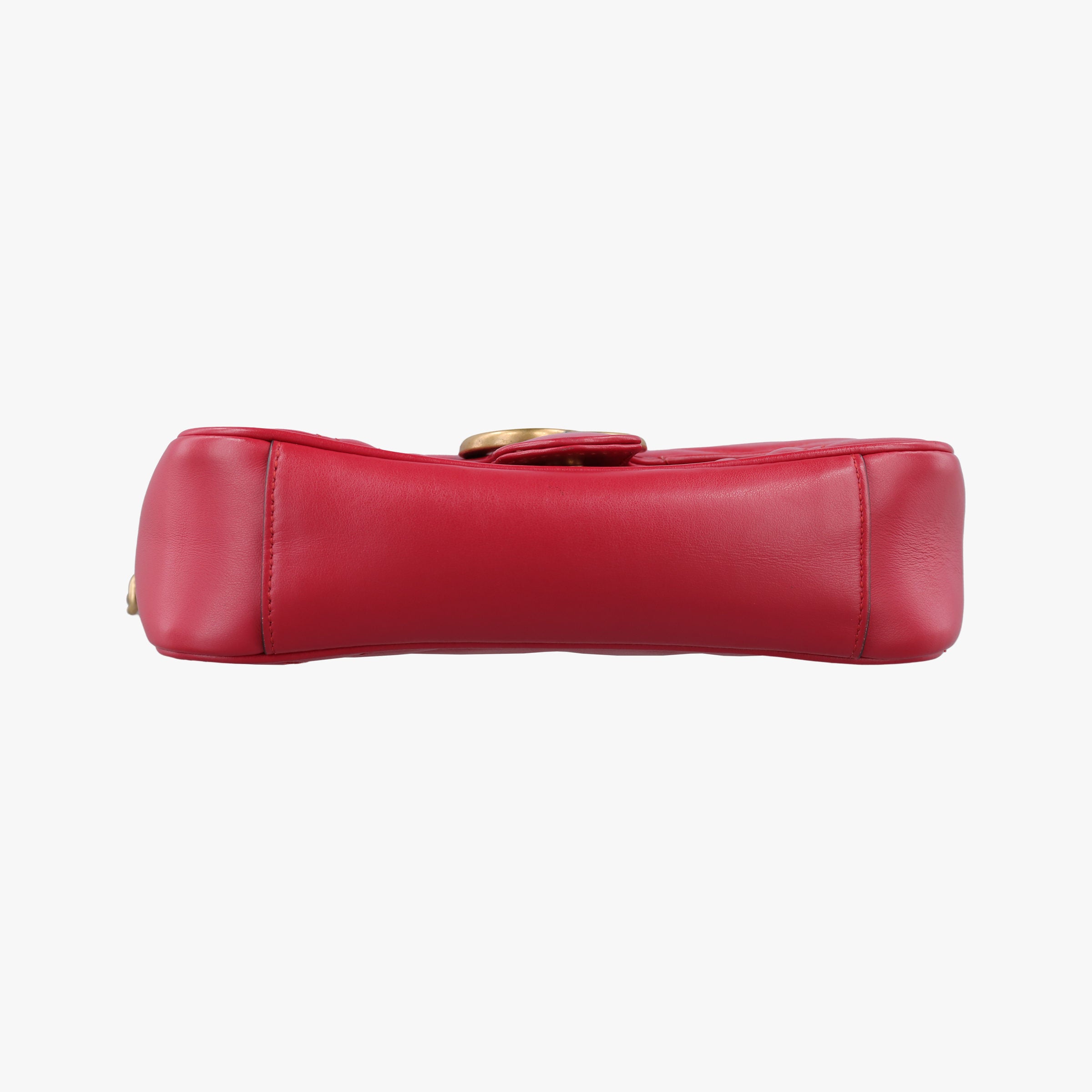 Pre-owned Gucci GG Marmont Red Leather 446744 shoulderbag | stylenewstar