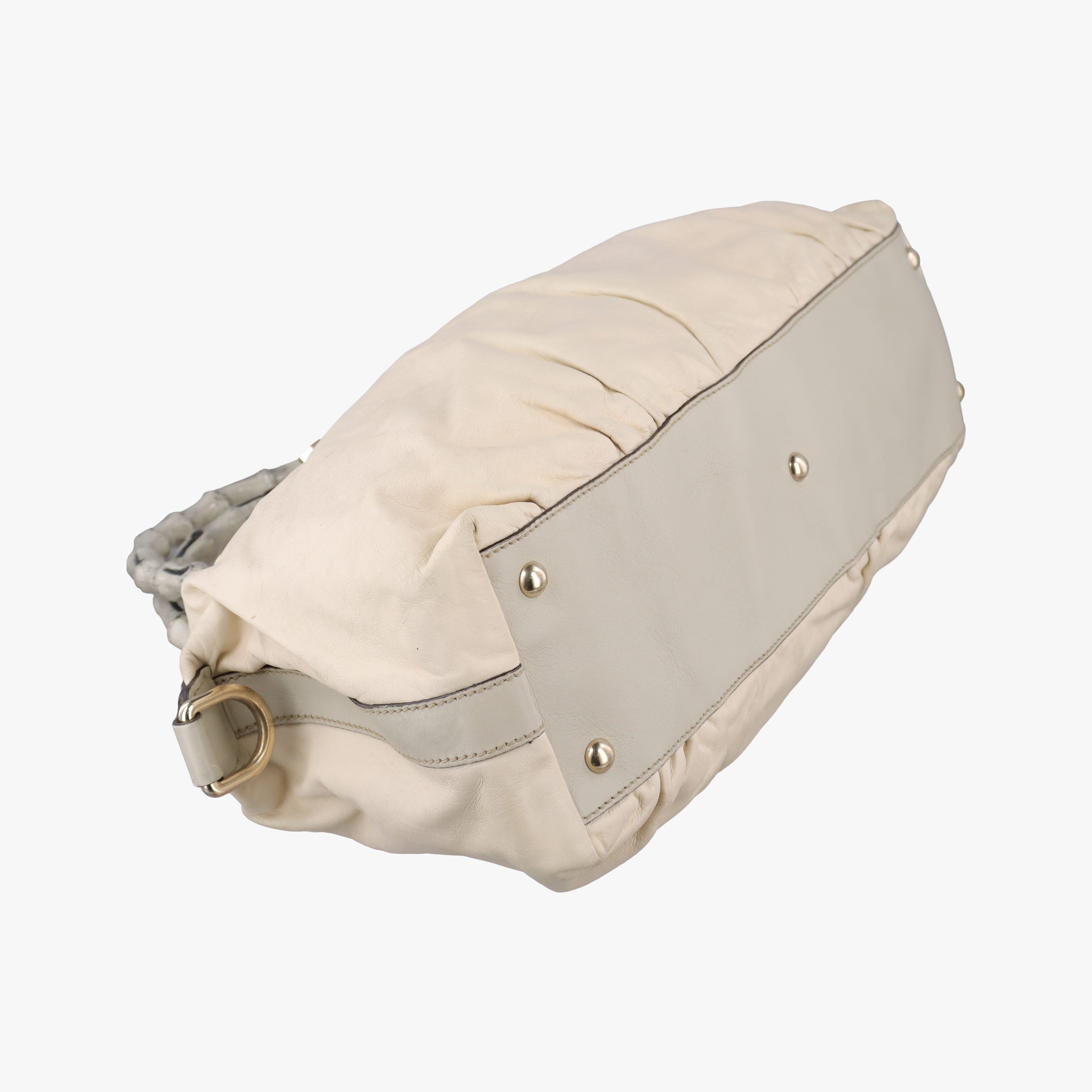 Pre-owned Gucci Bamboo Pop Beige Leather 189867 shoulderbag | stylenewstar