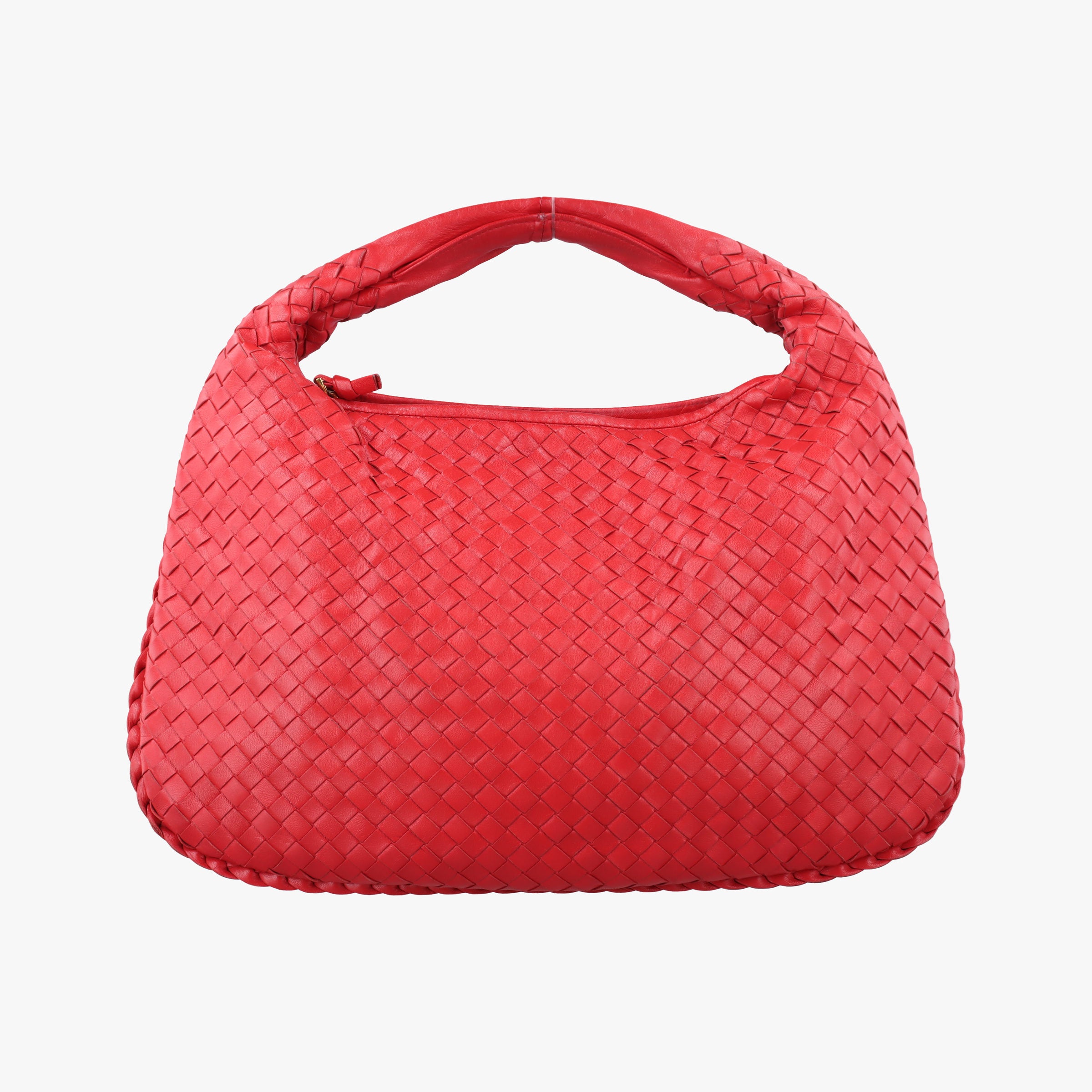 Pre-owned Bottega Veneta Intrecciato Red lambskin  handbag | stylenewstar