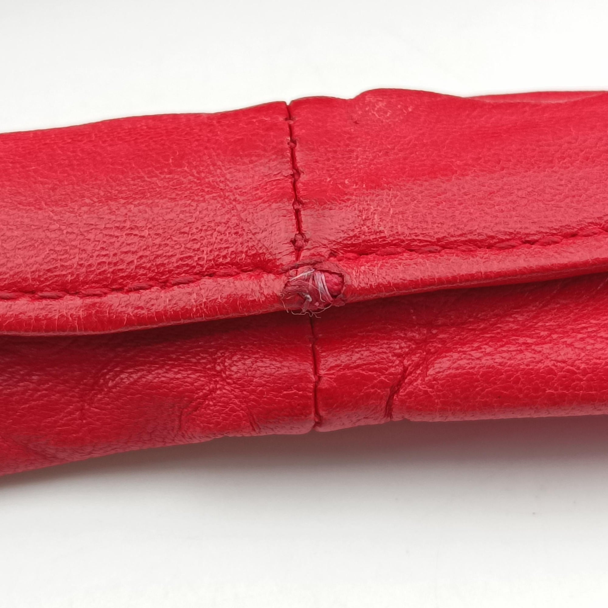 Pre-owned Bottega Veneta Intrecciato Red lambskin  handbag | stylenewstar