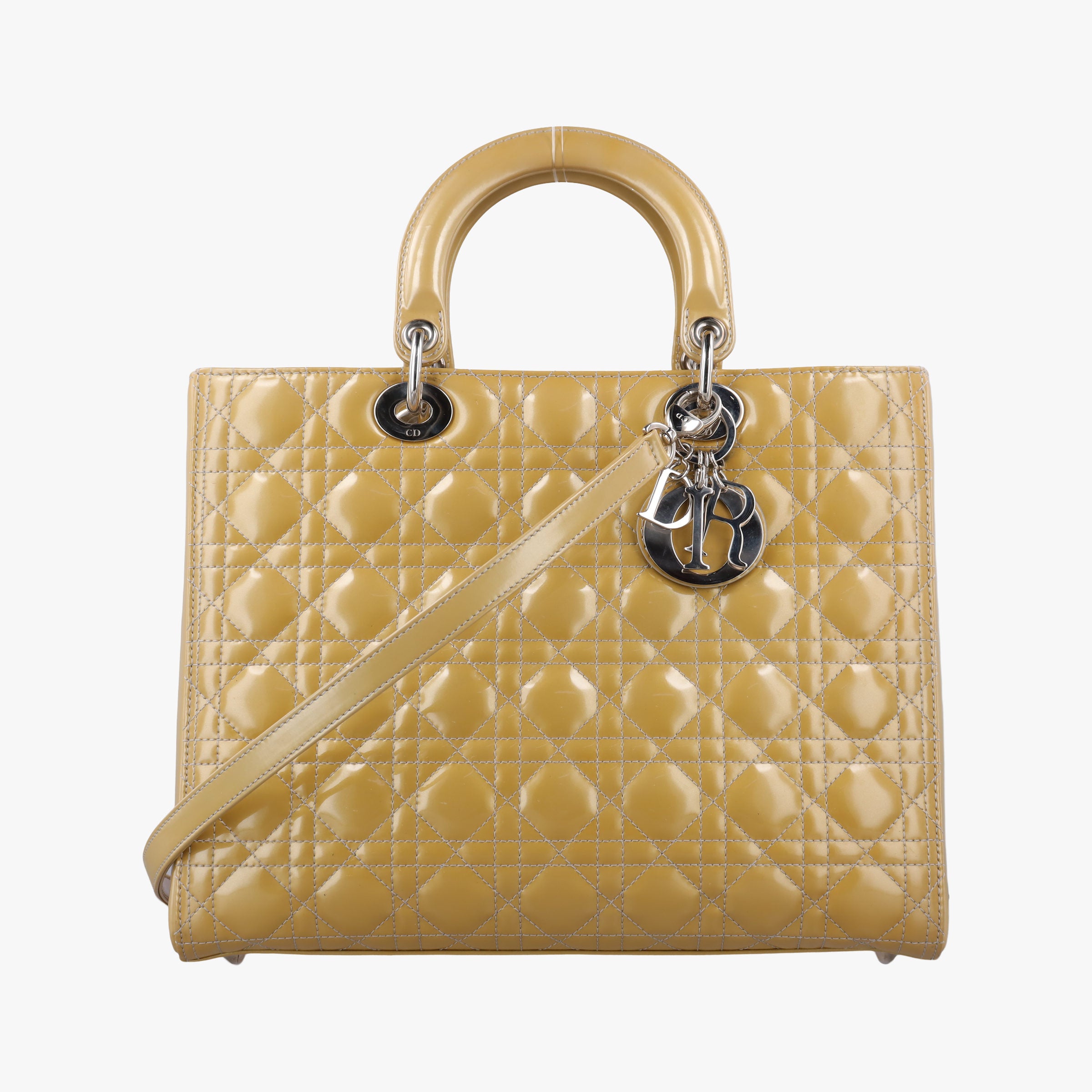 Secondhand Christian Dior Lady Dior Beige Patent  shoulderbag | stylenewstar