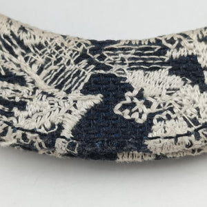 Vintage Christian Dior D-Lite Medium Royaume Navy Jacquard  shoulderbag | stylenewstar