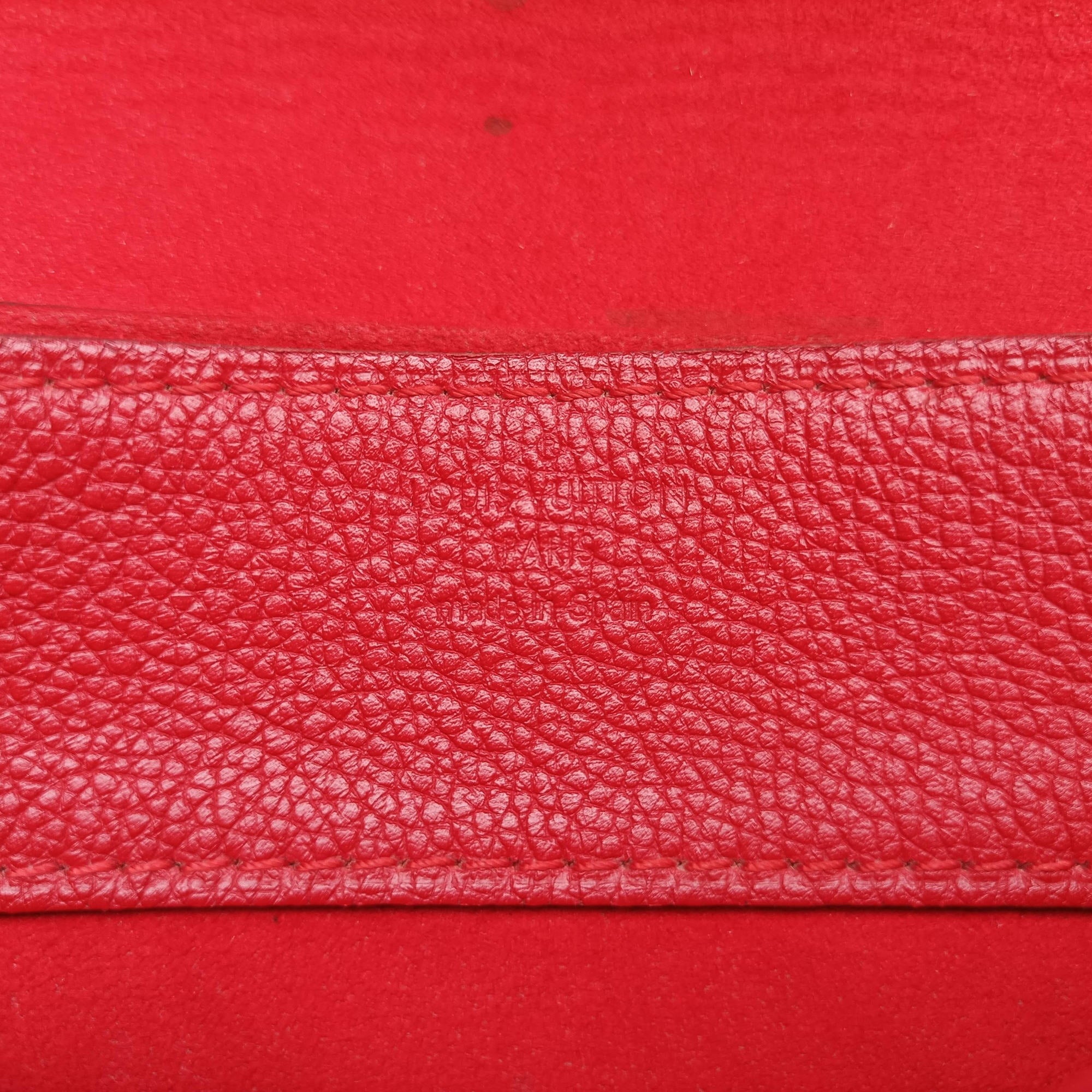 Secondhand Louis Vuitton PALLAS Chain Brown×CERISE Monogram Canvas×calf leather M41201 shoulderbag | stylenewstar
