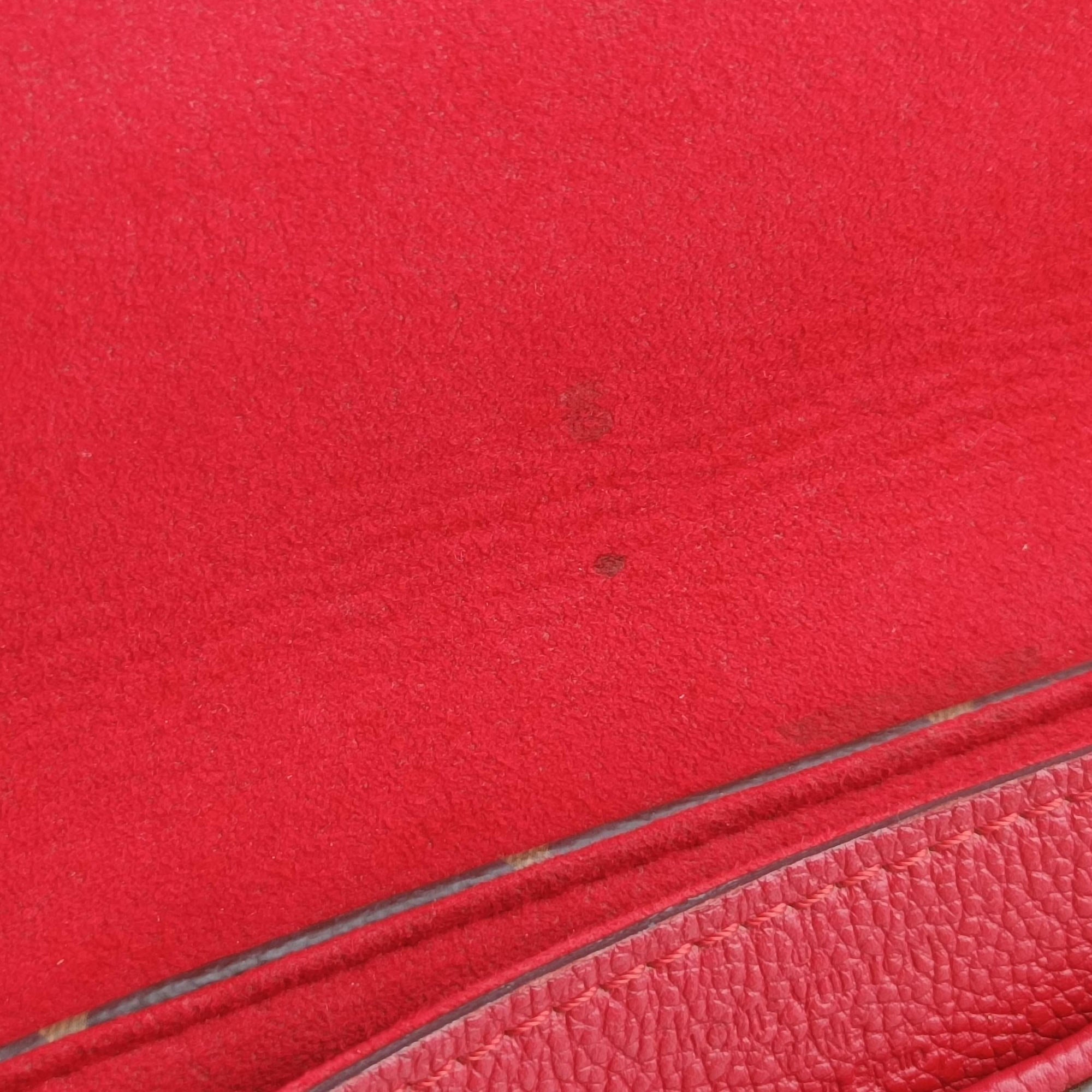 Secondhand Louis Vuitton PALLAS Chain Brown×CERISE Monogram Canvas×calf leather M41201 shoulderbag | stylenewstar