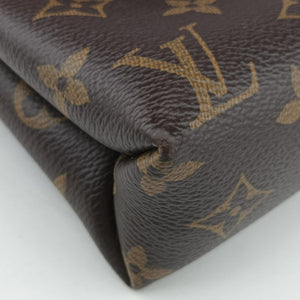 Secondhand Louis Vuitton PALLAS Chain Brown×CERISE Monogram Canvas×calf leather M41201 shoulderbag | stylenewstar