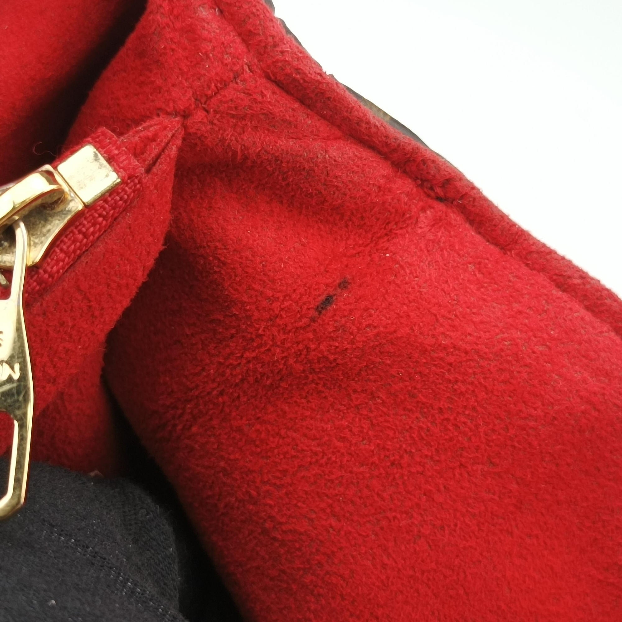 Secondhand Louis Vuitton PALLAS Chain Brown×CERISE Monogram Canvas×calf leather M41201 shoulderbag | stylenewstar