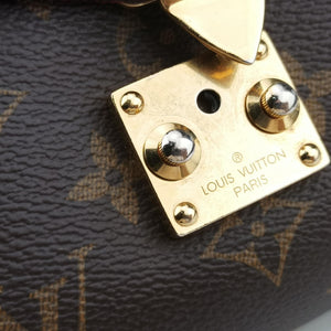 Secondhand Louis Vuitton PALLAS Chain Brown×CERISE Monogram Canvas×calf leather M41201 shoulderbag | stylenewstar