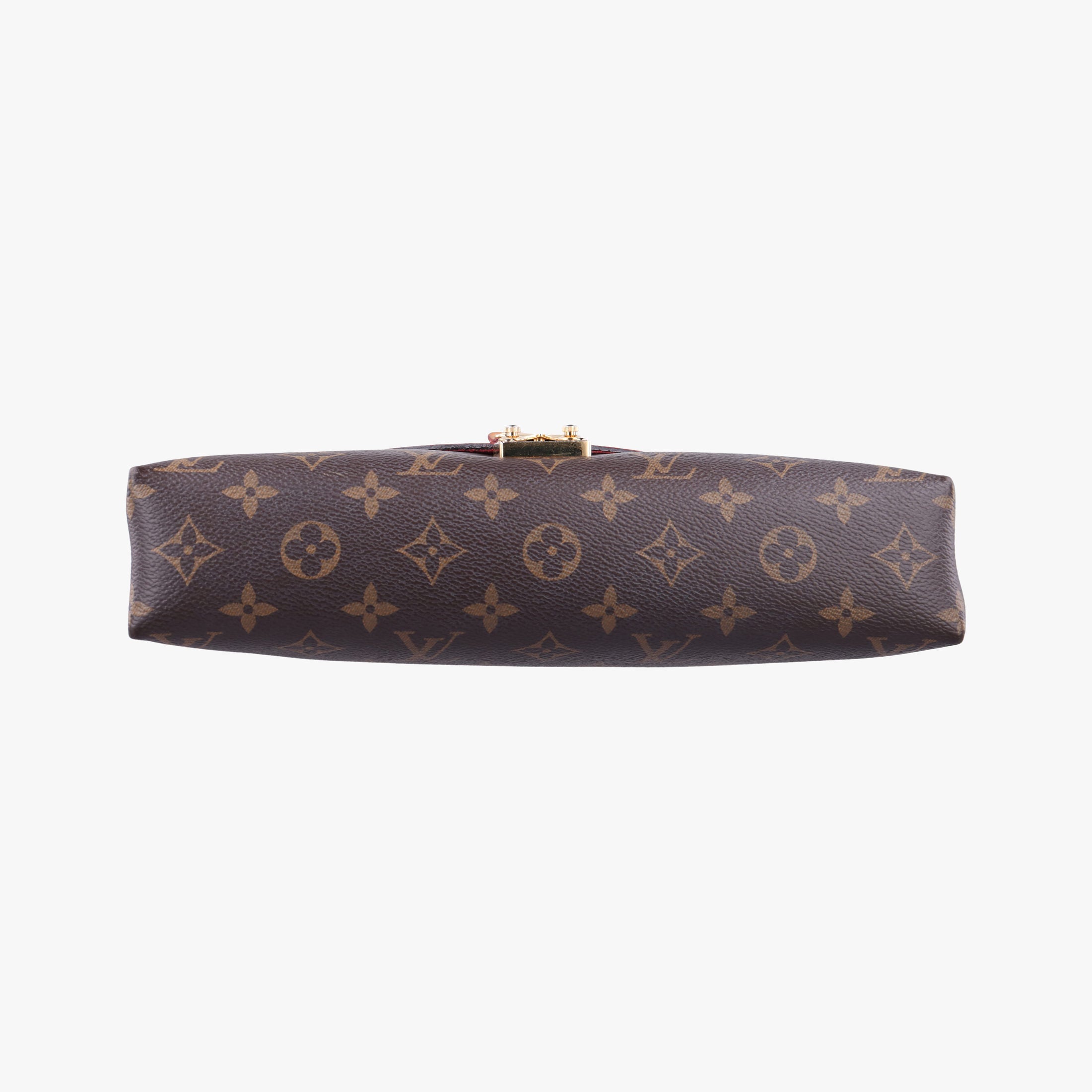 Secondhand Louis Vuitton PALLAS Chain Brown×CERISE Monogram Canvas×calf leather M41201 shoulderbag | stylenewstar