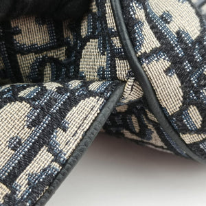 Secondhand Christian Dior Saddlebags Gray×Navy×Black Jacquard×Leather  shoulderbag | stylenewstar