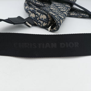 Secondhand Christian Dior Saddlebags Gray×Navy×Black Jacquard×Leather  shoulderbag | stylenewstar