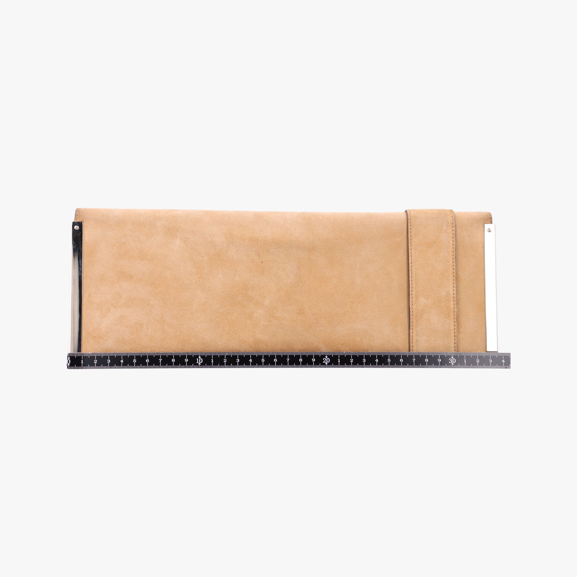Pre-owned Gucci Romy Beige Suede 167738 clutchbag | stylenewstar
