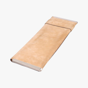 Pre-owned Gucci Romy Beige Suede 167738 clutchbag | stylenewstar