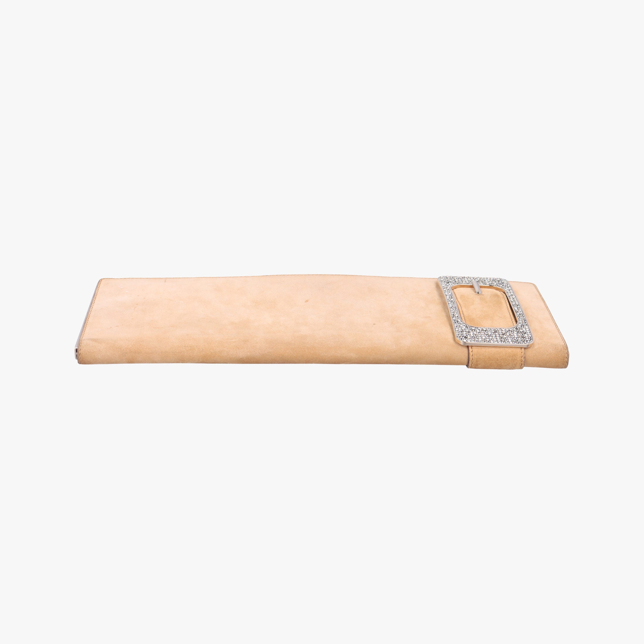 Pre-owned Gucci Romy Beige Suede 167738 clutchbag | stylenewstar