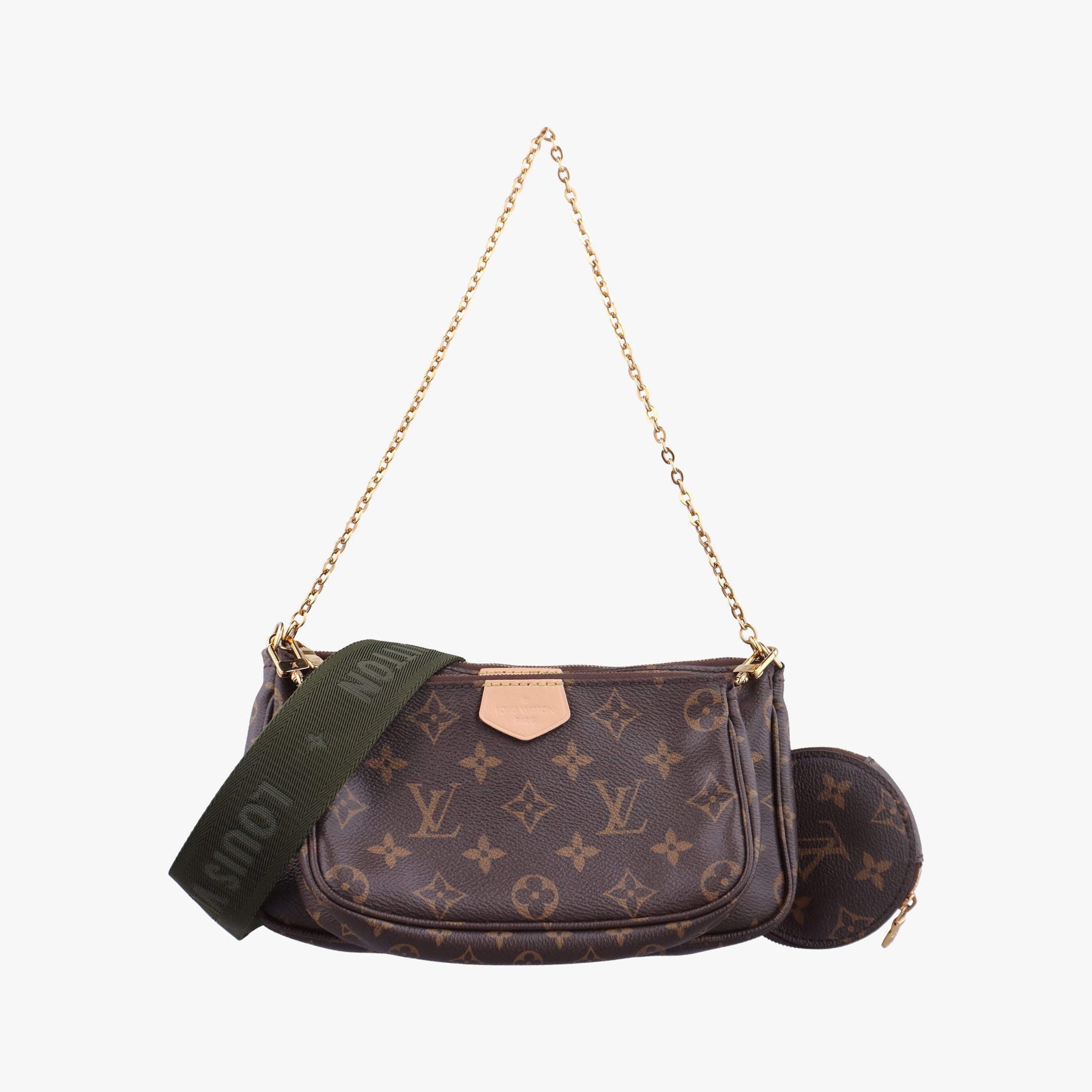 Pre-owned Louis Vuitton Multi Pochette Accessoir brown×khaki Monogram Canvas M44813 shoulderbag | stylenewstar