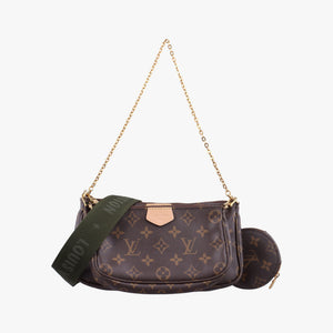 Pre-owned Louis Vuitton Multi Pochette Accessoir brown×khaki Monogram Canvas M44813 shoulderbag | stylenewstar