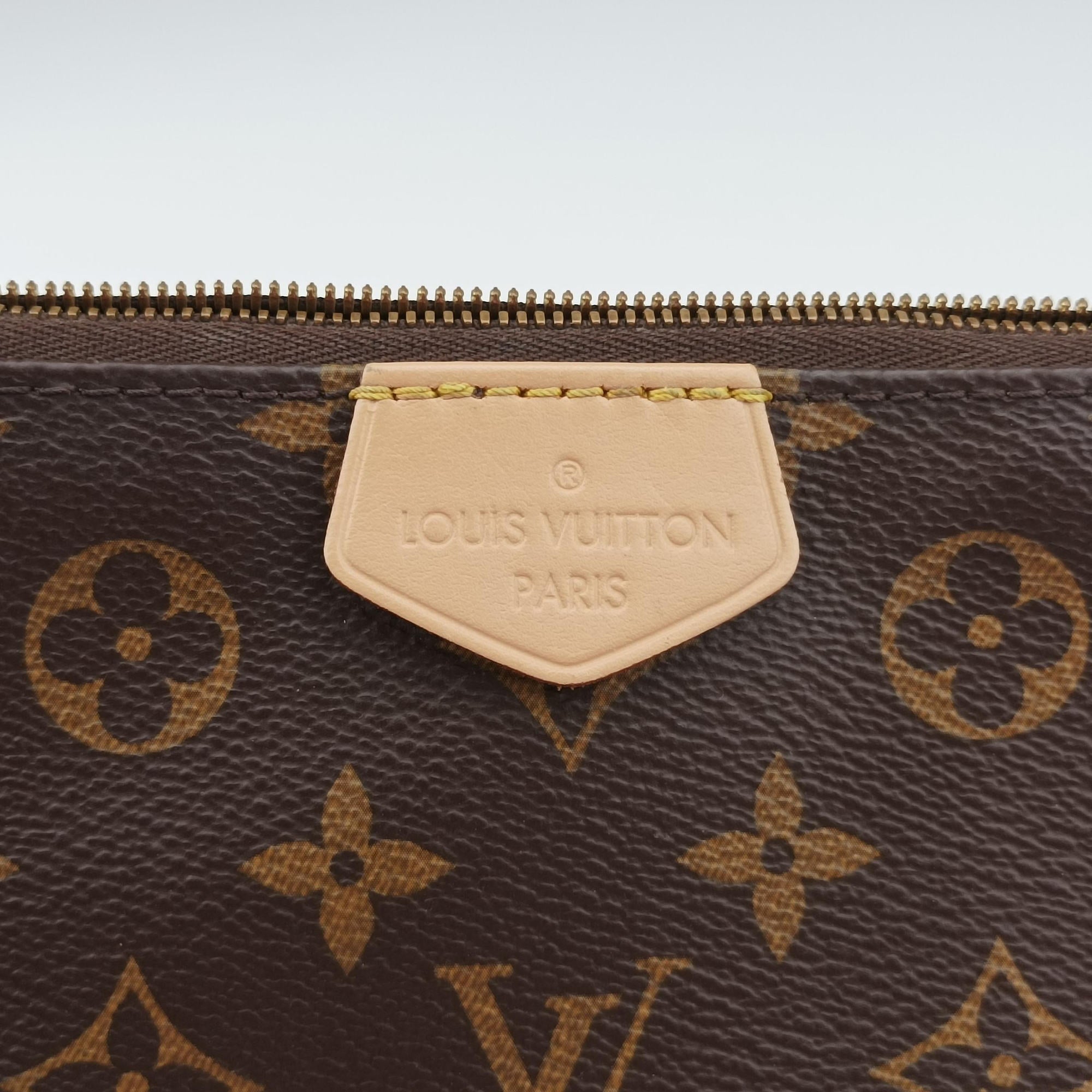 Pre-owned Louis Vuitton Multi Pochette Accessoir brown×khaki Monogram Canvas M44813 shoulderbag | stylenewstar