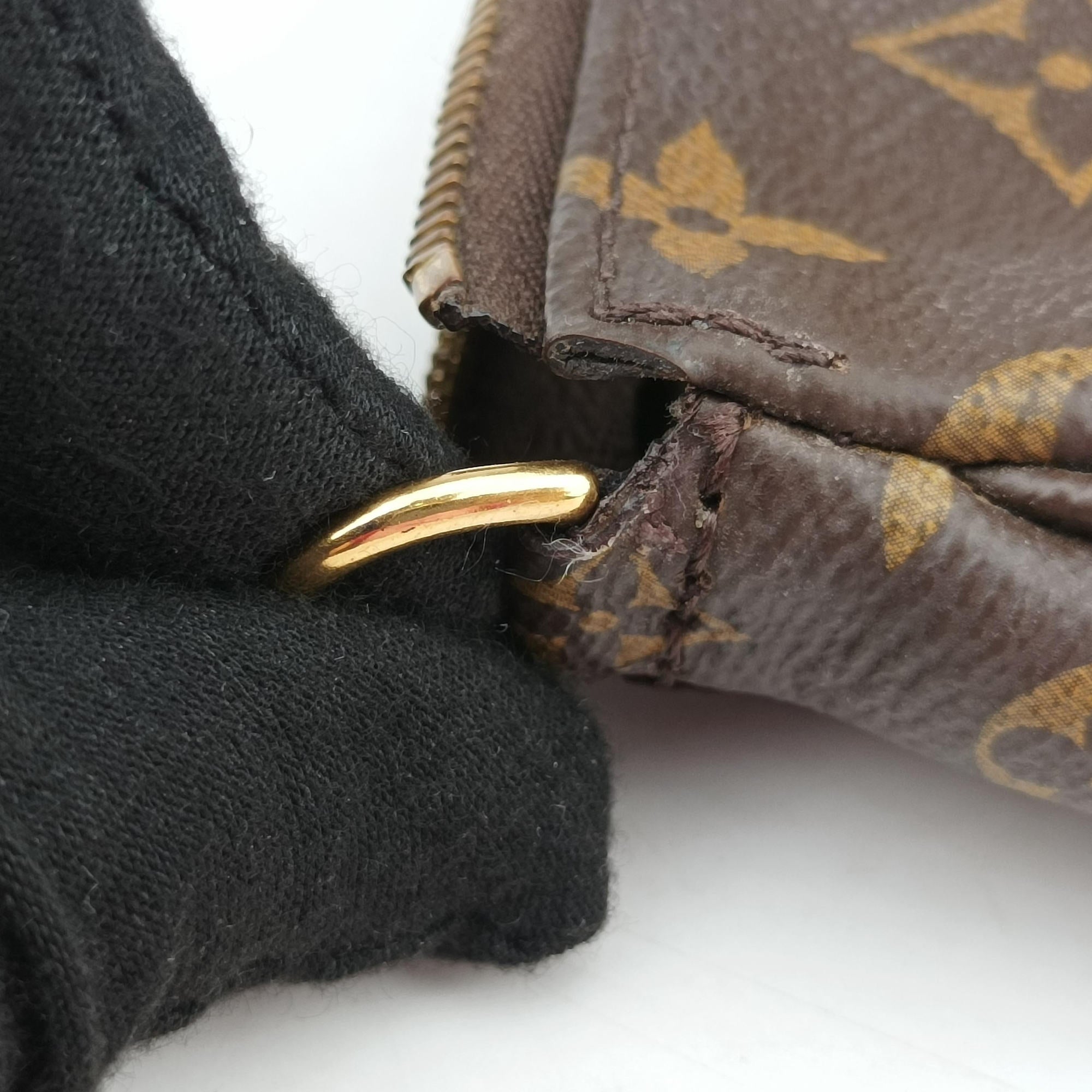 Pre-owned Louis Vuitton Multi Pochette Accessoir brown×khaki Monogram Canvas M44813 shoulderbag | stylenewstar