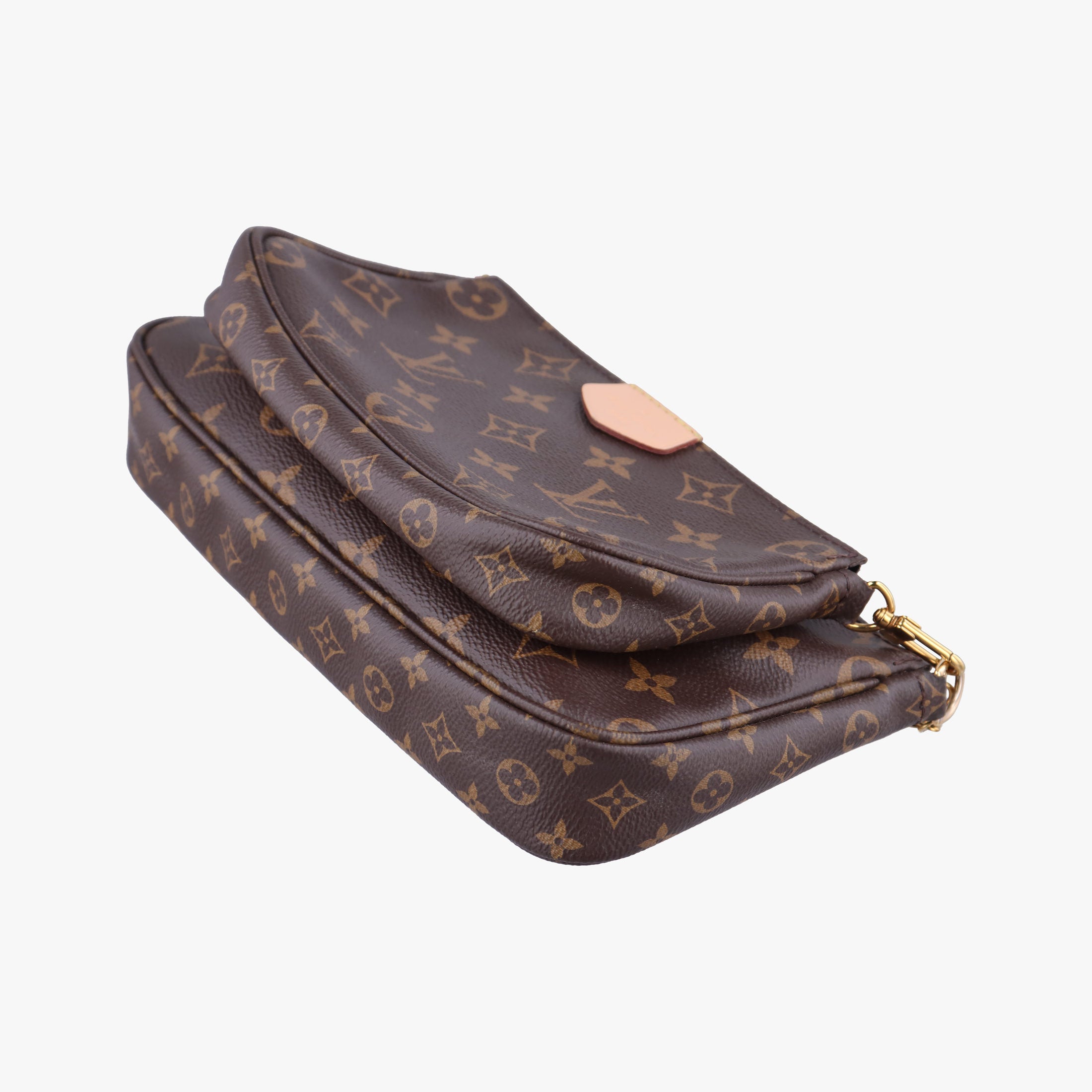 Pre-owned Louis Vuitton Multi Pochette Accessoir brown×khaki Monogram Canvas M44813 shoulderbag | stylenewstar