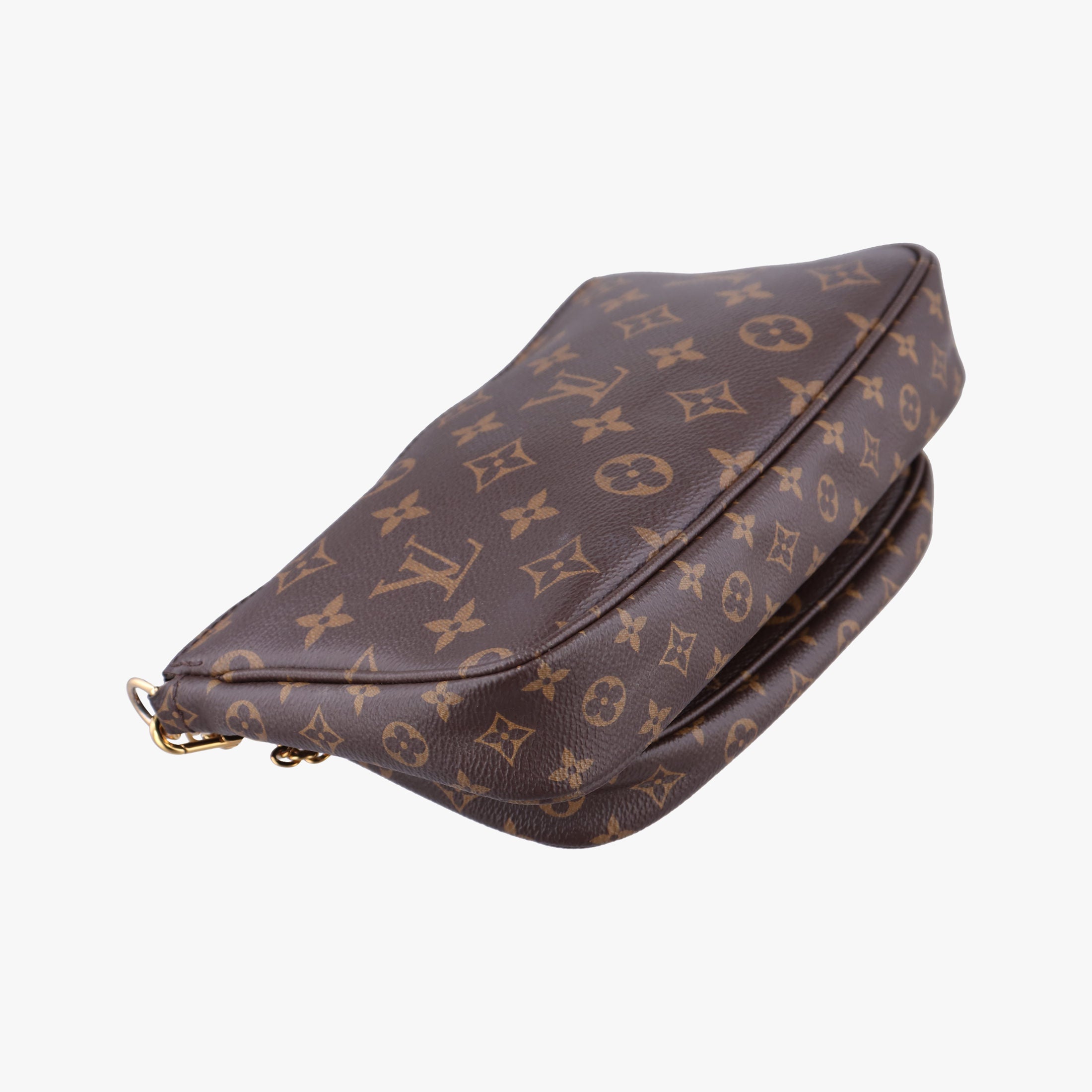 Pre-owned Louis Vuitton Multi Pochette Accessoir brown×khaki Monogram Canvas M44813 shoulderbag | stylenewstar