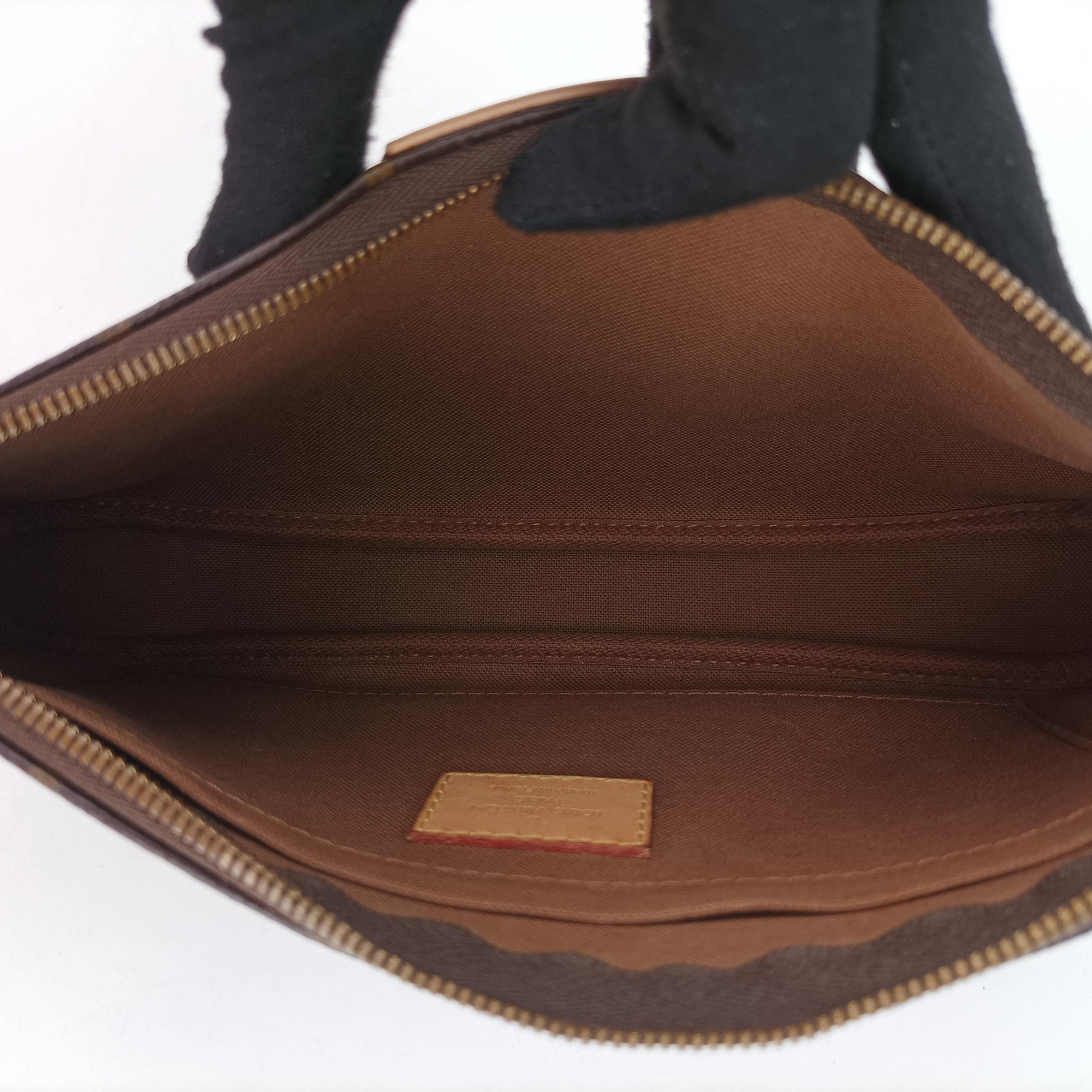 Pre-owned Louis Vuitton Multi Pochette Accessoir brown×khaki Monogram Canvas M44813 shoulderbag | stylenewstar