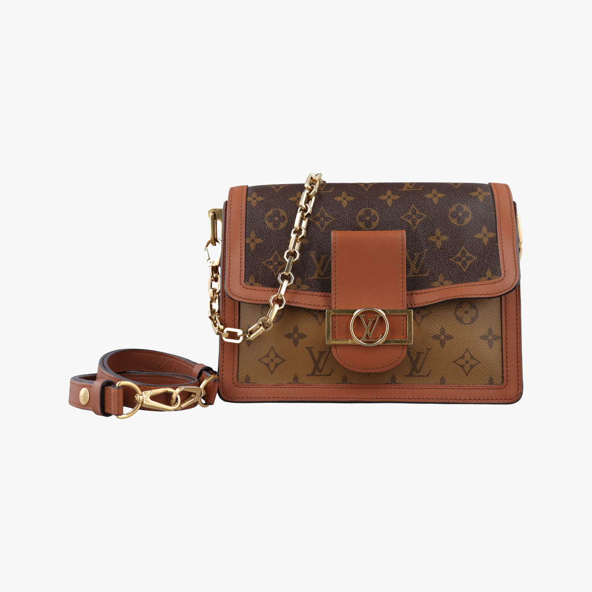 Pre-owned Louis Vuitton DAUPHINE brown Monogram Reverse M45958 shoulderbag | stylenewstar