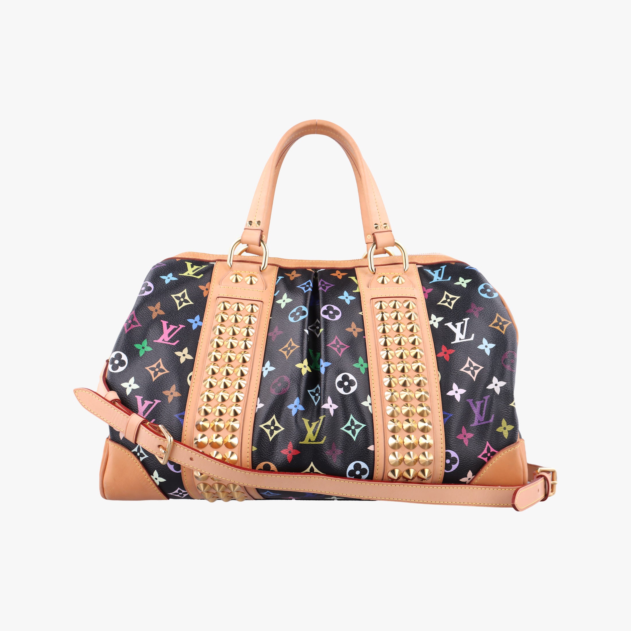 Pre-owned Louis Vuitton COURTNEY MM Noir Monogram Multicolor M45642 shoulderbag | stylenewstar