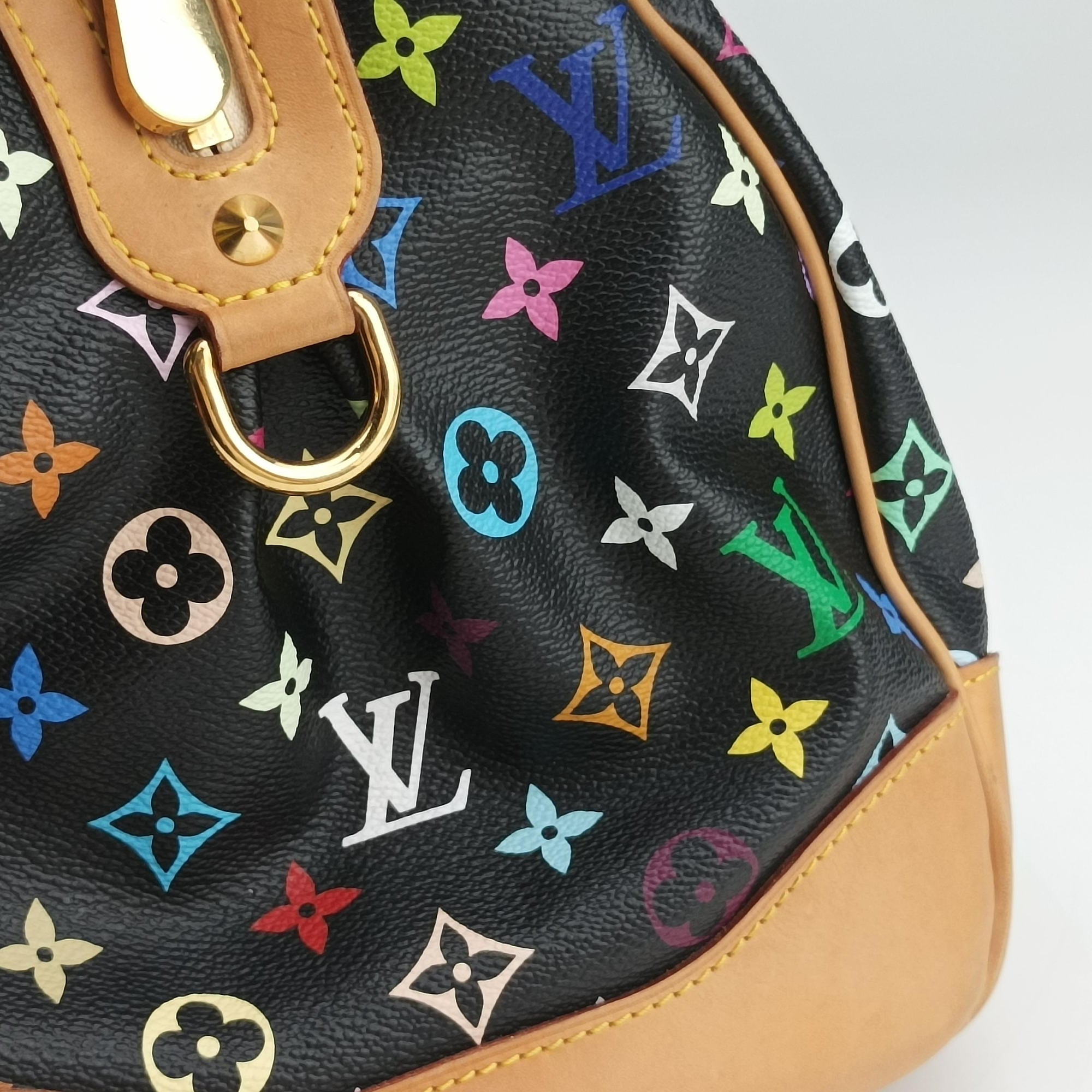 Pre-owned Louis Vuitton COURTNEY MM Noir Monogram Multicolor M45642 shoulderbag | stylenewstar