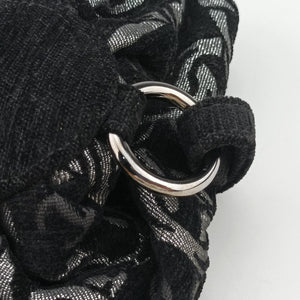 Vintage Chanel Interlocking CC Chain Motif Black Cotton Canvas interwoven A29996 shoulderbag | stylenewstar
