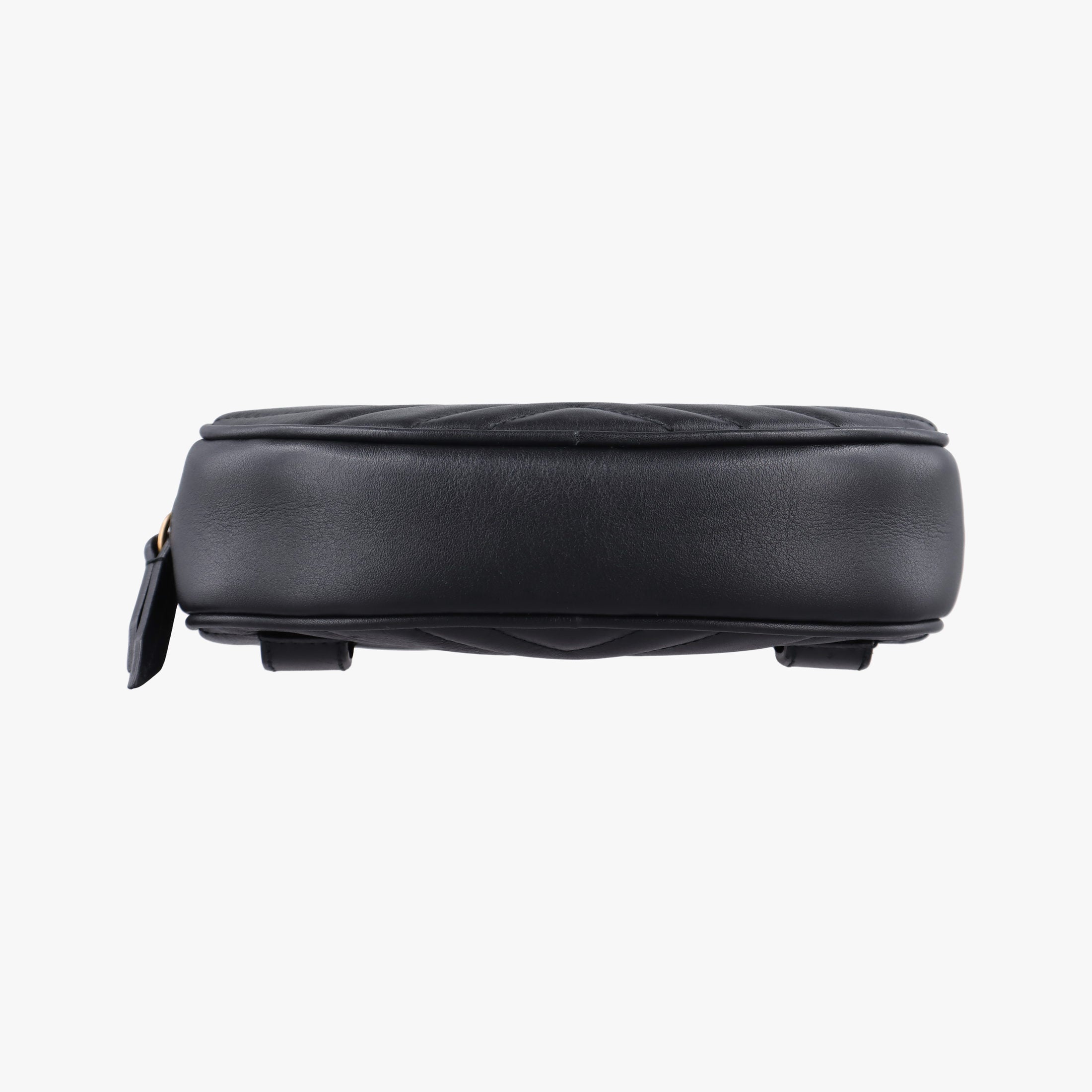 Pre-owned Gucci GG Marmont Black Leather 476434 bum bag/waist bag | stylenewstar