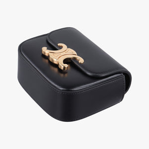 Pre-owned Celine Triomphe Black Leather  shoulderbag | stylenewstar