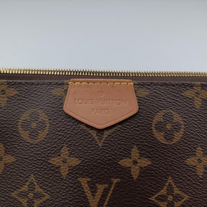 Pre-owned Louis Vuitton MULTI POCHETTE ACCESSOIRES MARRON×ROSE CLAIRE Monogram Canvas M44840 shoulderbag | stylenewstar