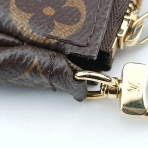 Pre-owned Louis Vuitton MULTI POCHETTE ACCESSOIRES MARRON×ROSE CLAIRE Monogram Canvas M44840 shoulderbag | stylenewstar