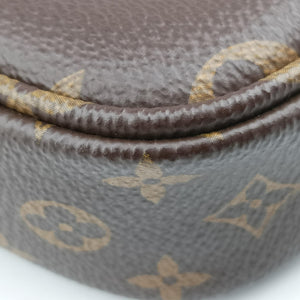 Pre-owned Louis Vuitton MULTI POCHETTE ACCESSOIRES MARRON×ROSE CLAIRE Monogram Canvas M44840 shoulderbag | stylenewstar