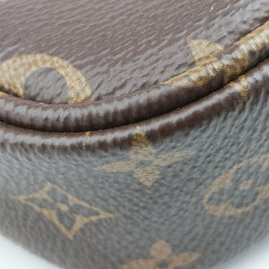 Pre-owned Louis Vuitton MULTI POCHETTE ACCESSOIRES MARRON×ROSE CLAIRE Monogram Canvas M44840 shoulderbag | stylenewstar