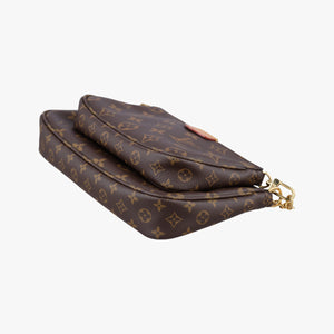 Pre-owned Louis Vuitton MULTI POCHETTE ACCESSOIRES MARRON×ROSE CLAIRE Monogram Canvas M44840 shoulderbag | stylenewstar