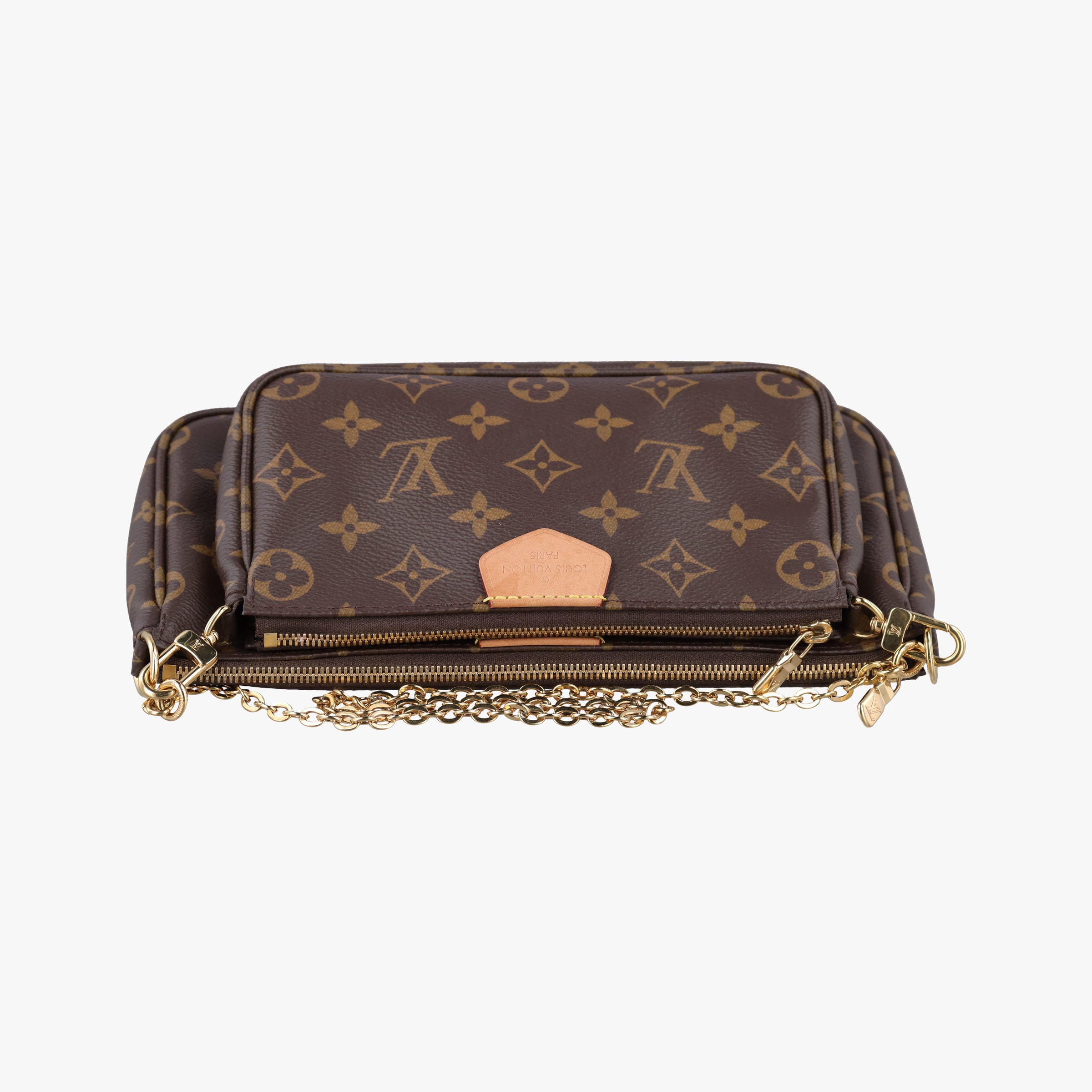 Pre-owned Louis Vuitton MULTI POCHETTE ACCESSOIRES MARRON×ROSE CLAIRE Monogram Canvas M44840 shoulderbag | stylenewstar