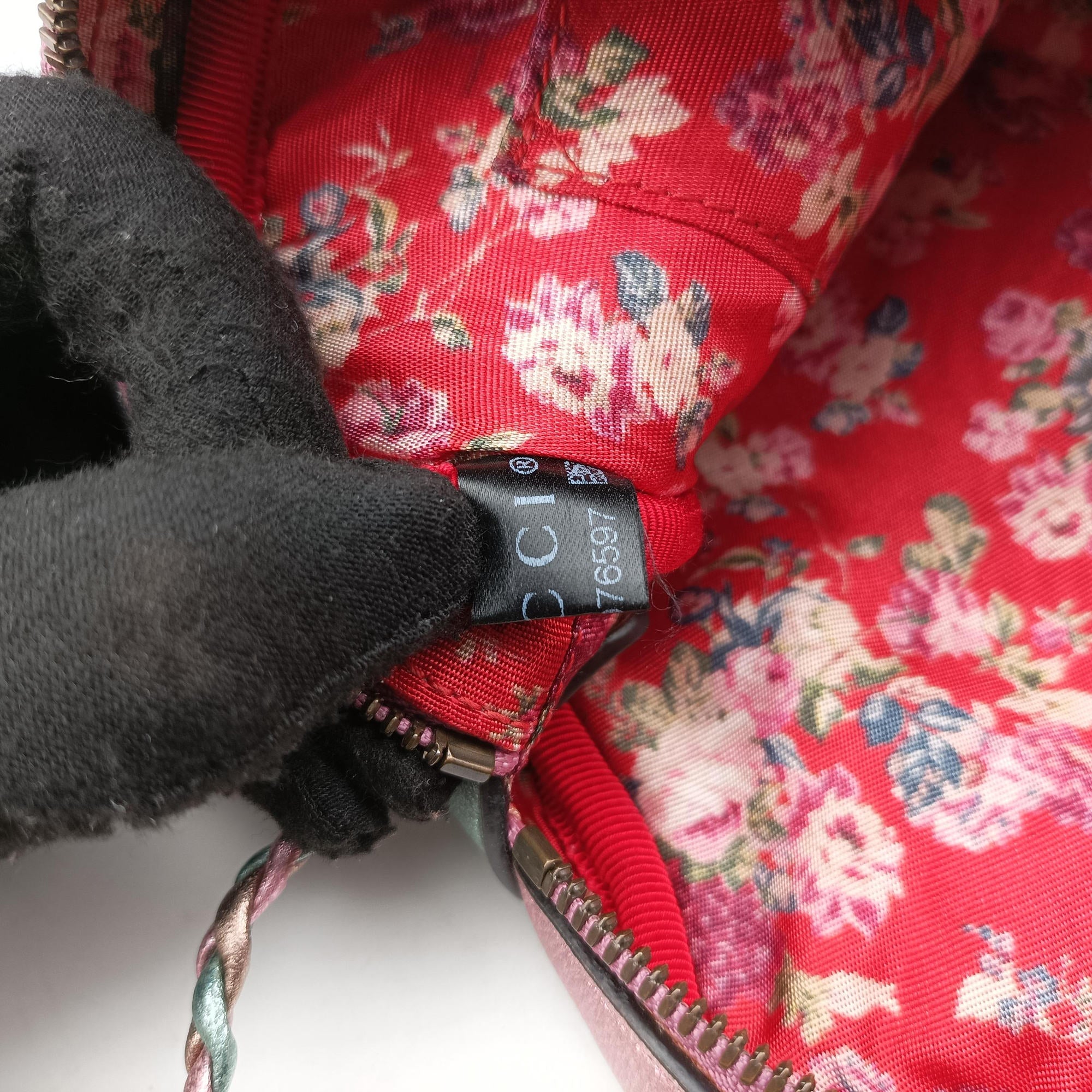 Secondhand Gucci Trapuntata Camera Zumi pink×green×multi Leather 541061 shoulderbag | stylenewstar
