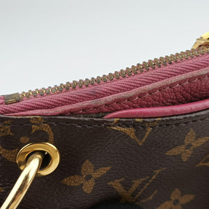 Pre-owned Louis Vuitton PALLAS brown×Rose Bruyere Monogram Canvas×calf leather M43705 shoulderbag | stylenewstar