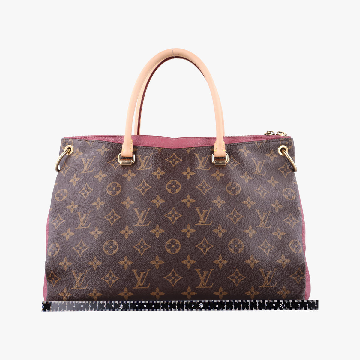 Pre-owned Louis Vuitton PALLAS brown×Rose Bruyere Monogram Canvas×calf leather M43705 shoulderbag | stylenewstar