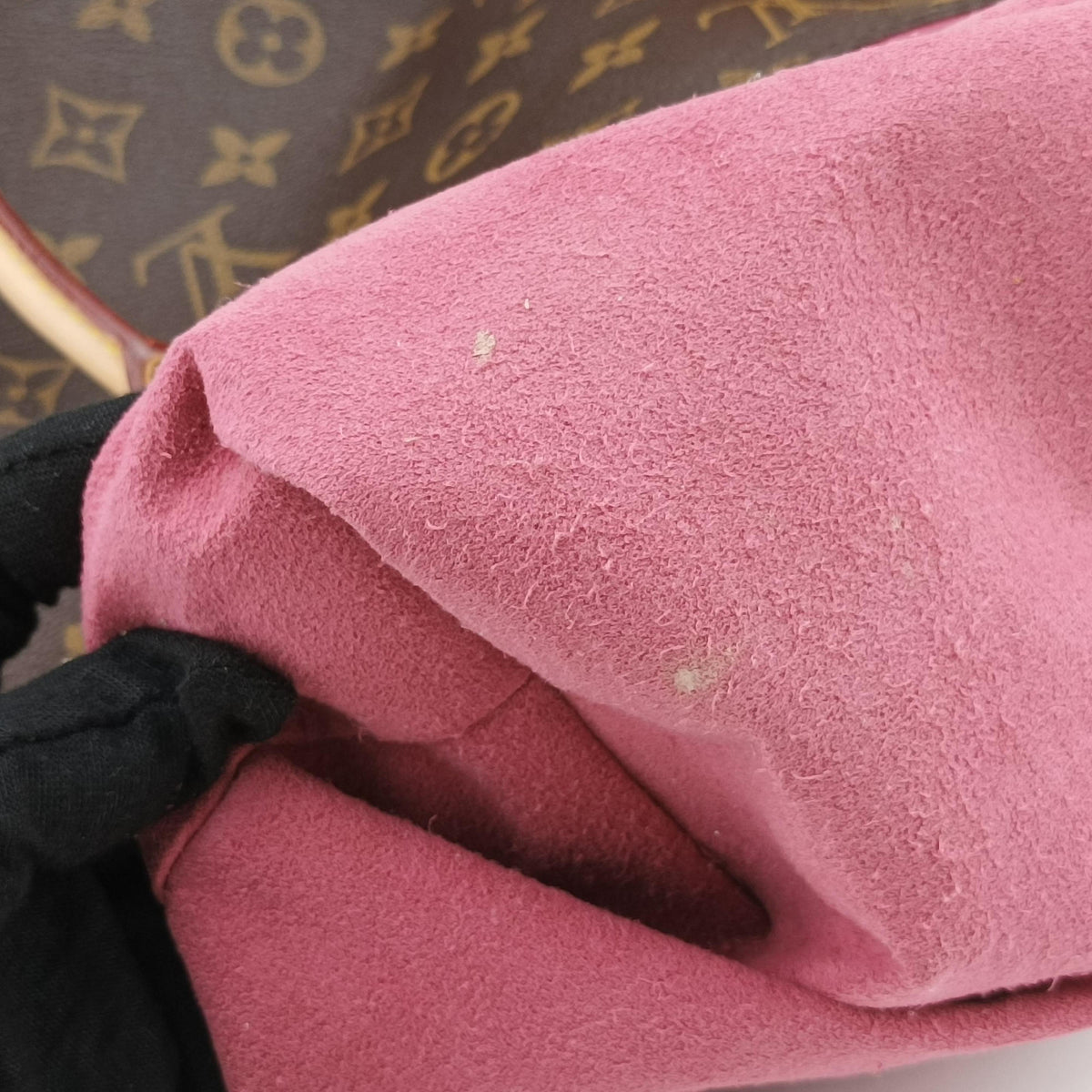Pre-owned Louis Vuitton PALLAS brown×Rose Bruyere Monogram Canvas×calf leather M43705 shoulderbag | stylenewstar