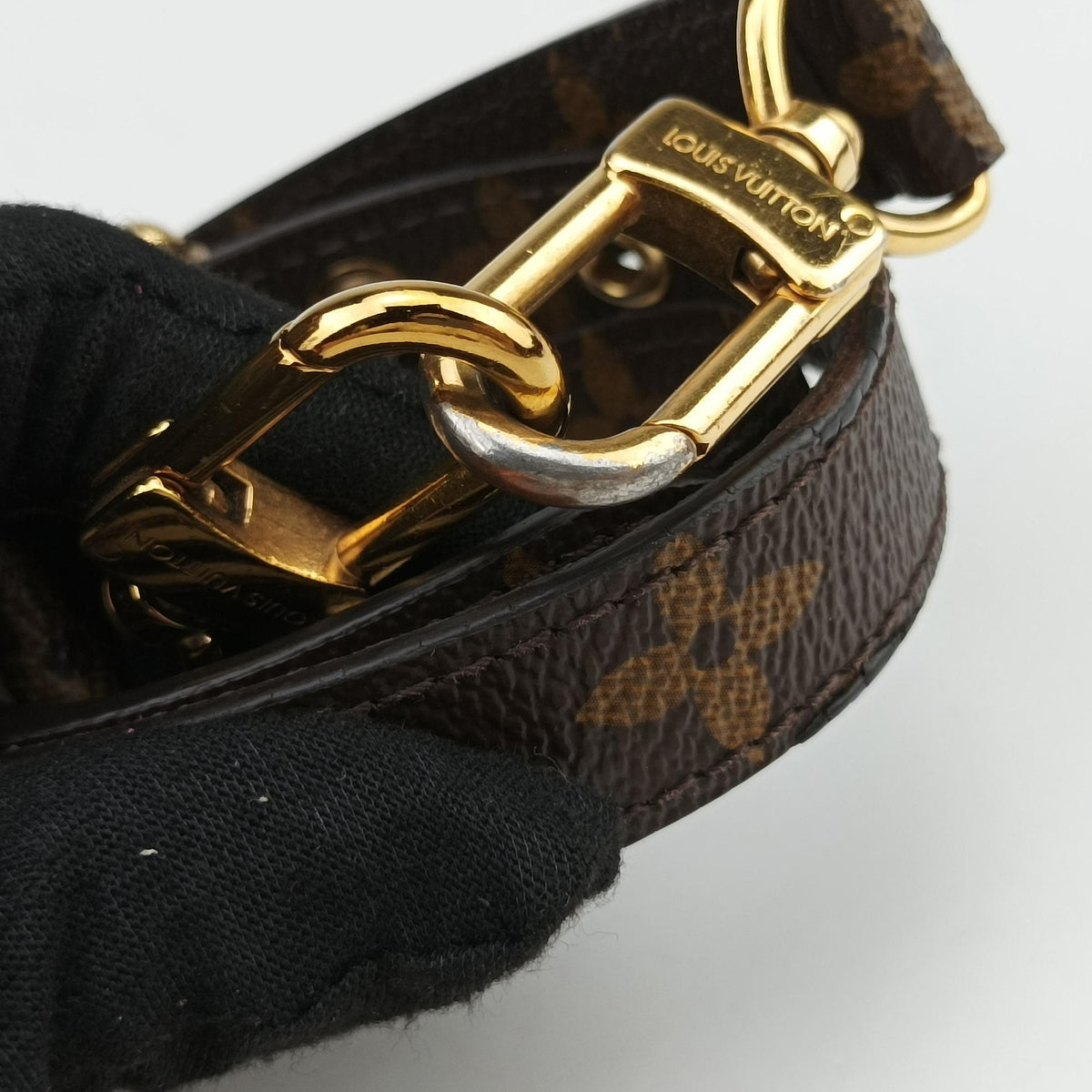 Pre-owned Louis Vuitton PALLAS brown×Rose Bruyere Monogram Canvas×calf leather M43705 shoulderbag | stylenewstar