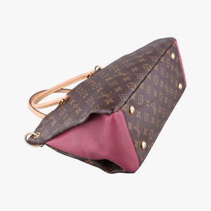 Pre-owned Louis Vuitton PALLAS brown×Rose Bruyere Monogram Canvas×calf leather M43705 shoulderbag | stylenewstar