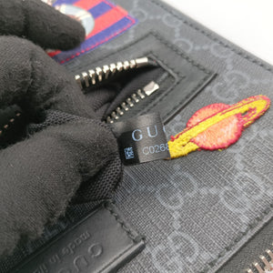 Vintage Gucci GG Supreme Courrier Messenger Black×Multicolour PVC coated canvas×Leather 547751 shoulderbag | stylenewstar