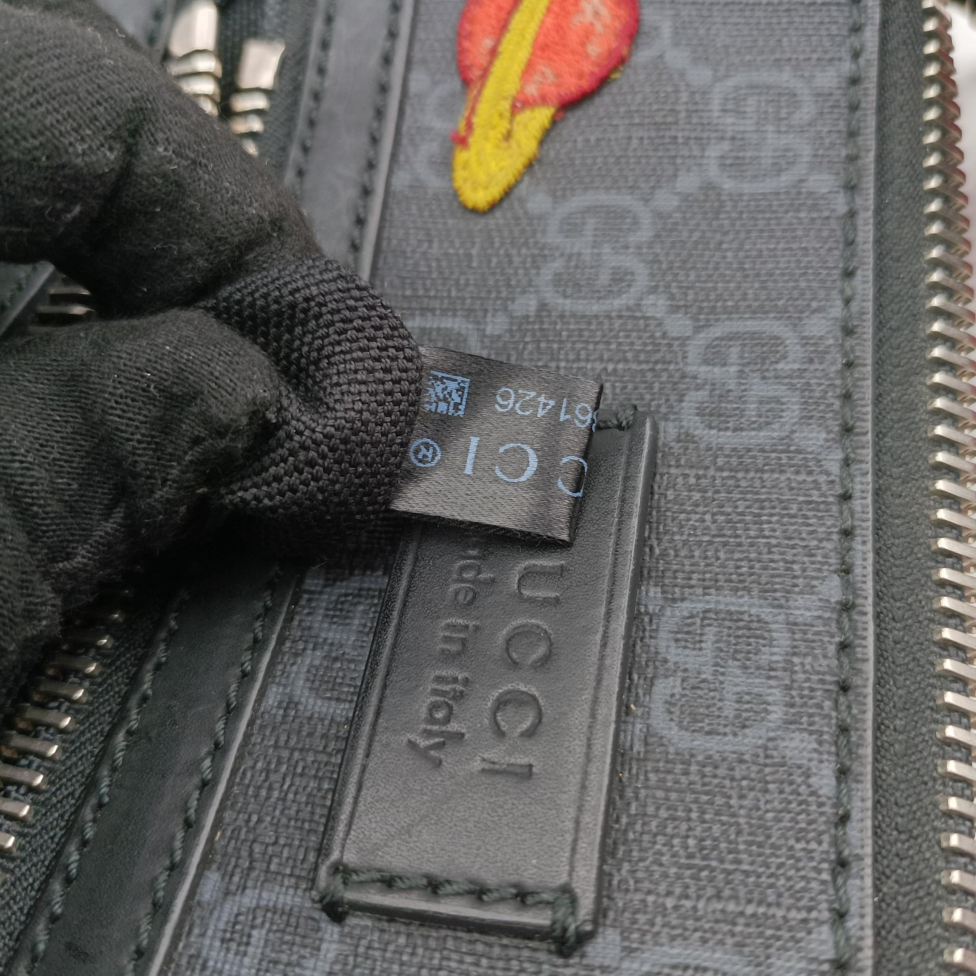 Vintage Gucci GG Supreme Courrier Messenger Black×Multicolour PVC coated canvas×Leather 547751 shoulderbag | stylenewstar