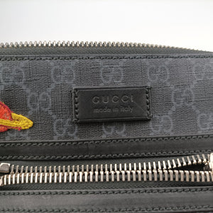 Vintage Gucci GG Supreme Courrier Messenger Black×Multicolour PVC coated canvas×Leather 547751 shoulderbag | stylenewstar