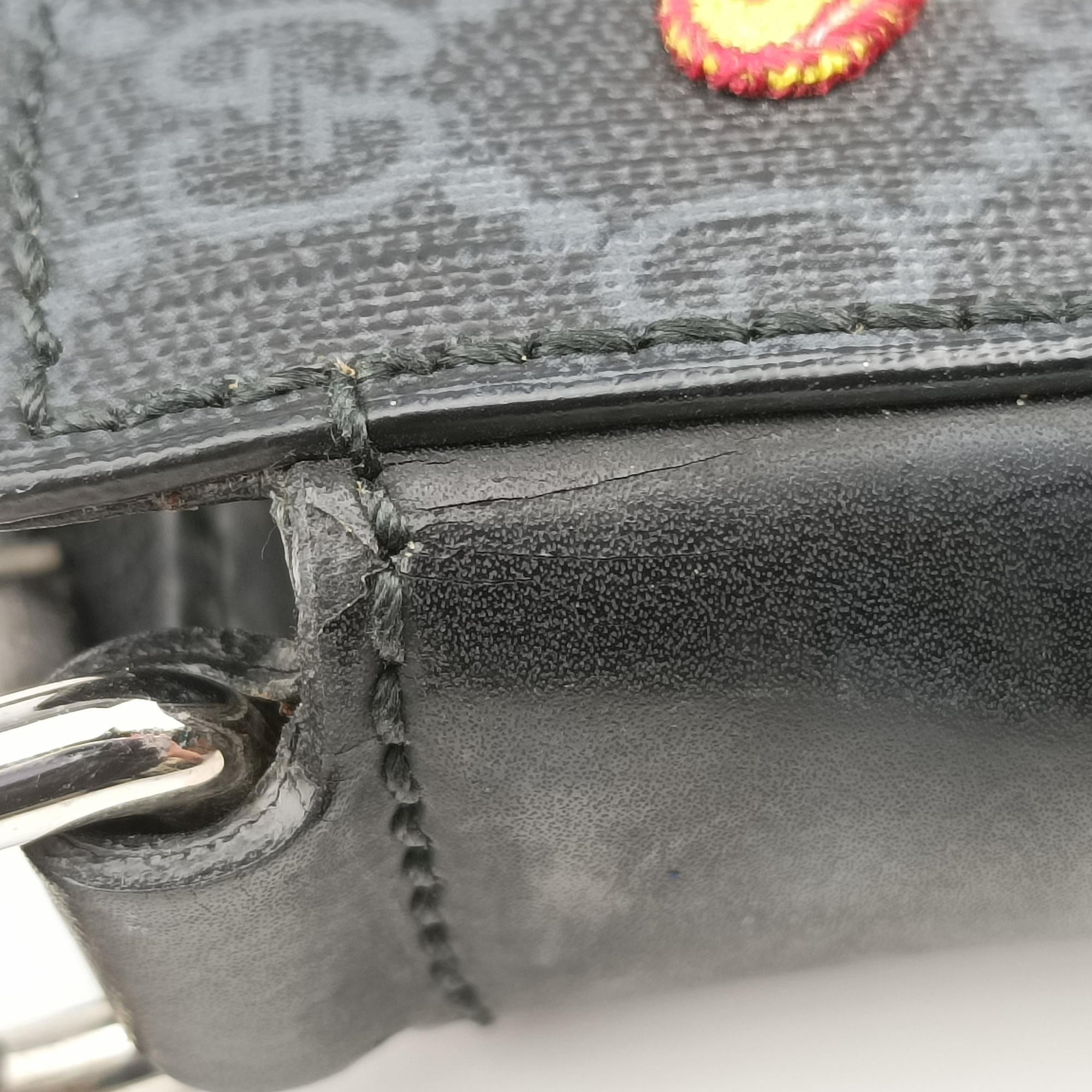 Vintage Gucci GG Supreme Courrier Messenger Black×Multicolour PVC coated canvas×Leather 547751 shoulderbag | stylenewstar