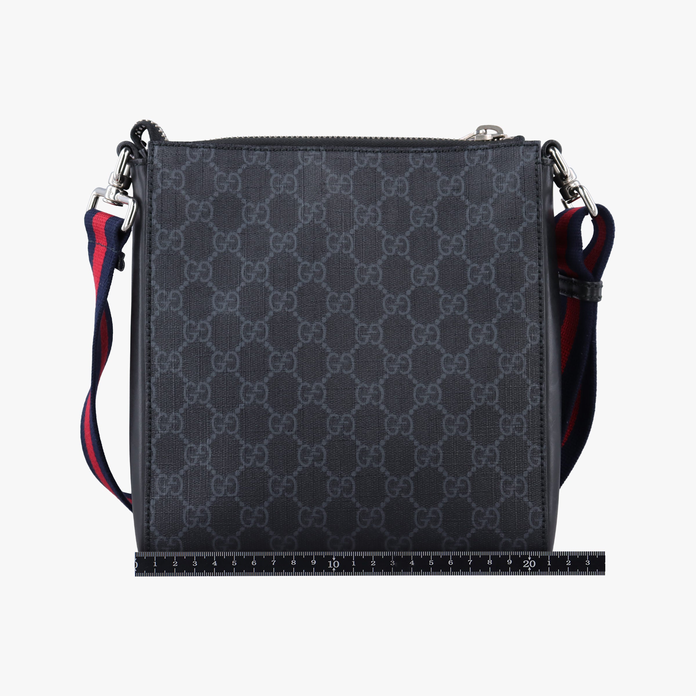 Vintage Gucci GG Supreme Courrier Messenger Black×Multicolour PVC coated canvas×Leather 547751 shoulderbag | stylenewstar