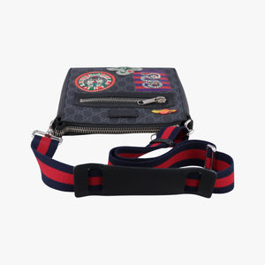 Vintage Gucci GG Supreme Courrier Messenger Black×Multicolour PVC coated canvas×Leather 547751 shoulderbag | stylenewstar